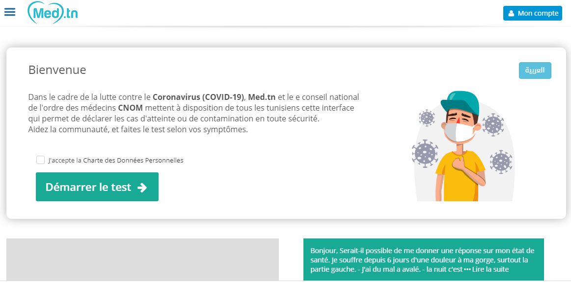 coronavirus : med.tn un site consacré aux consultations sur covid-19