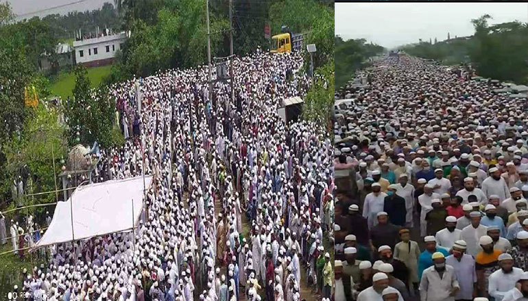 رغم كورونا / 100 ألف شخص يحتشدون في جنازة ببنغلاديش