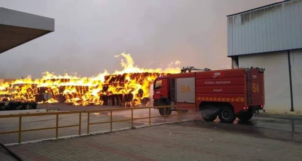 حريق المصنع  بالنفيضة: فتح محضر من أجل إضرام النار عمدا