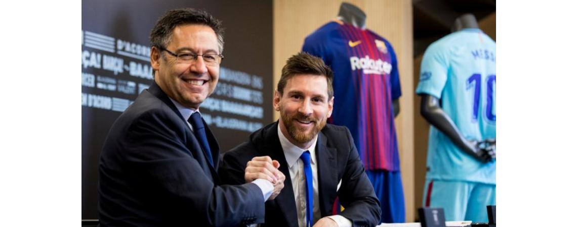 رئيس نادي  برشلونة: تجديد عقد ميسي 
