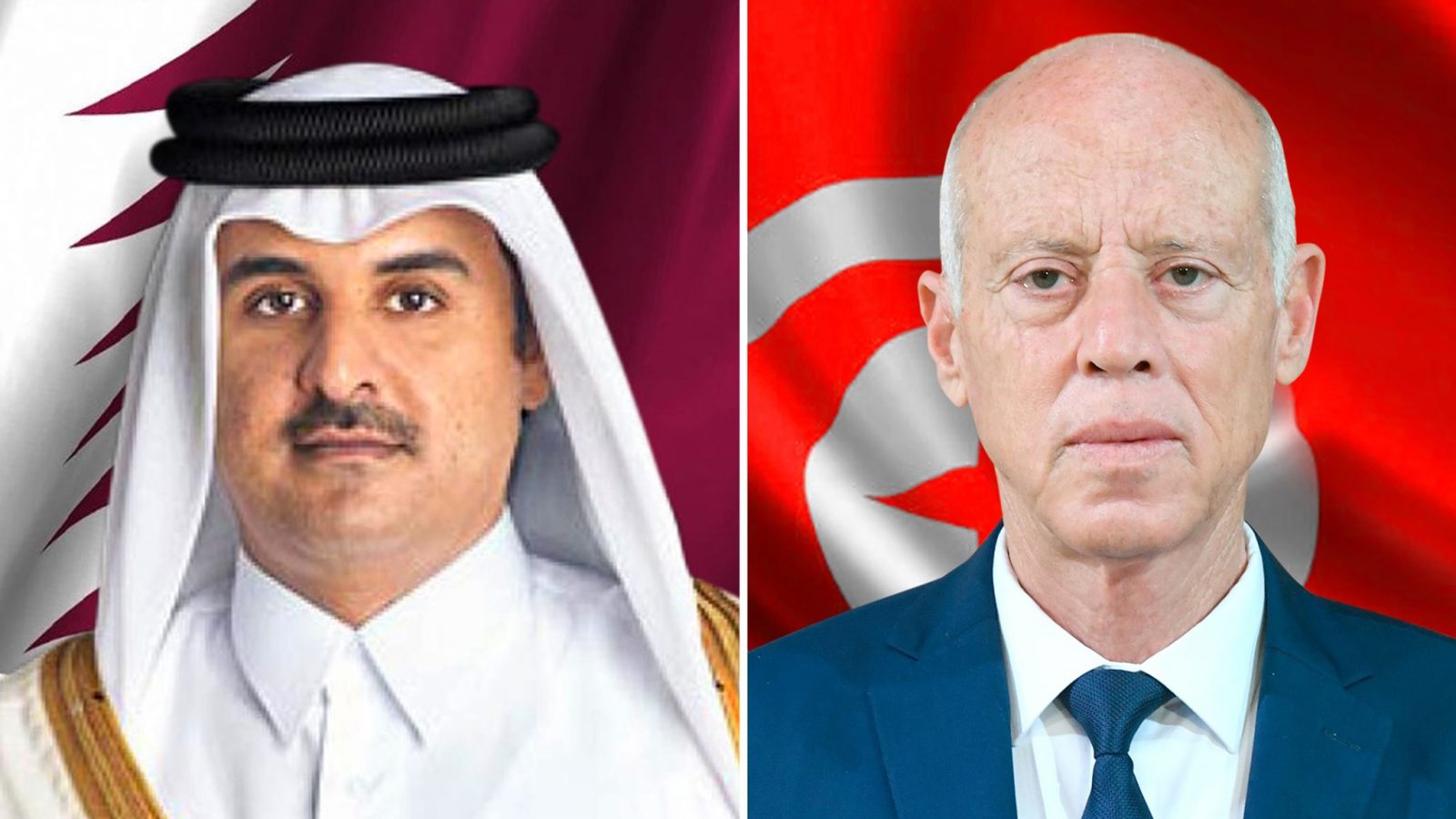 مكالمة هاتفية بين قيس سعيد وأمير قطر