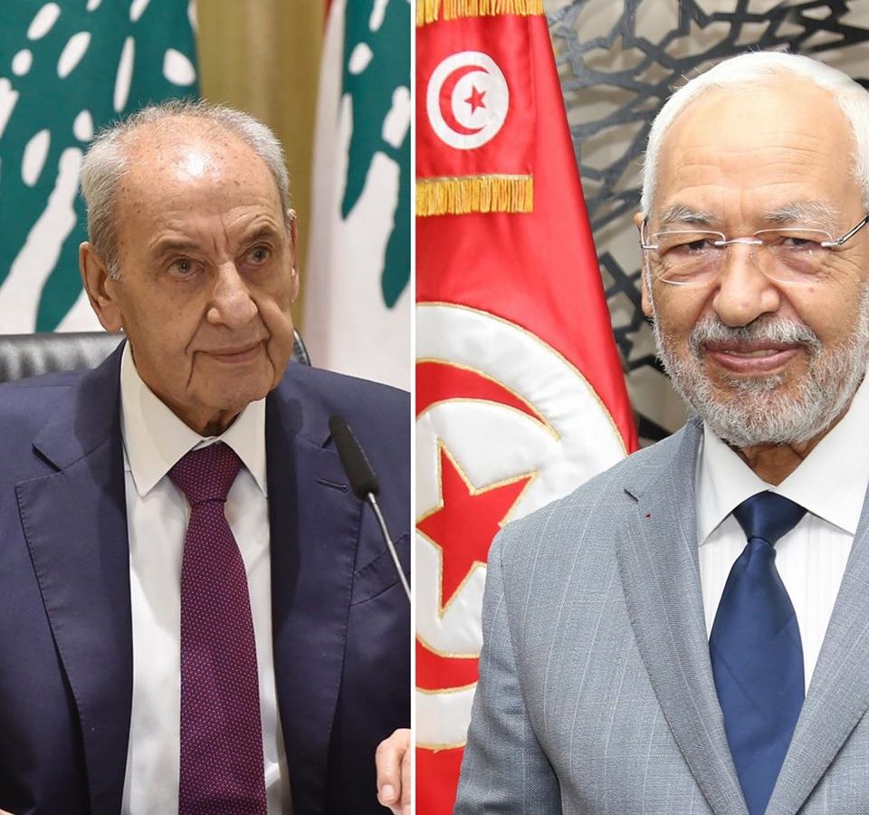 الغنوشي  يُجري اتصالا هاتفيا مع رئيس مجلس النواب اللبناني
