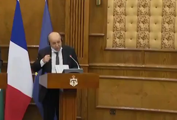 وزير الخارجية الفرنسي: لا بدّ من قرار نهائي يعوّض تعليق إسرائيل ضمّ أرض فلسطينية