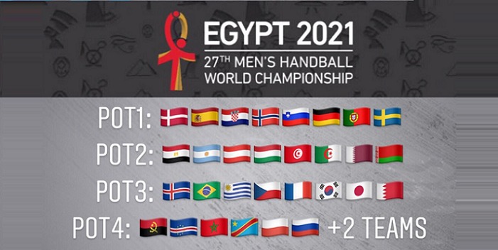 قرعة كأس العالم لكرة اليد مصر 2021 : تونس في مجموعة  حديدية