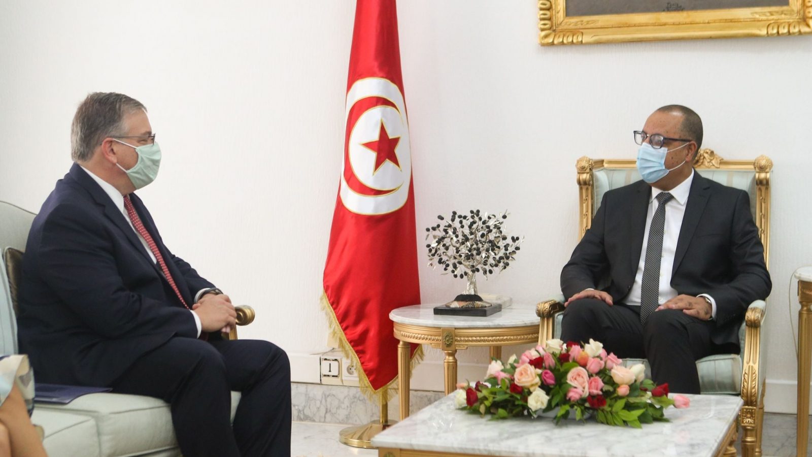 المشيشي يلتقي سفير الولايات المتحدة بتونس