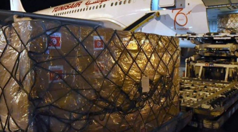 وصول طائرة إماراتية محملة بـ 18 طنا من المساعدات الطبية الى تونس