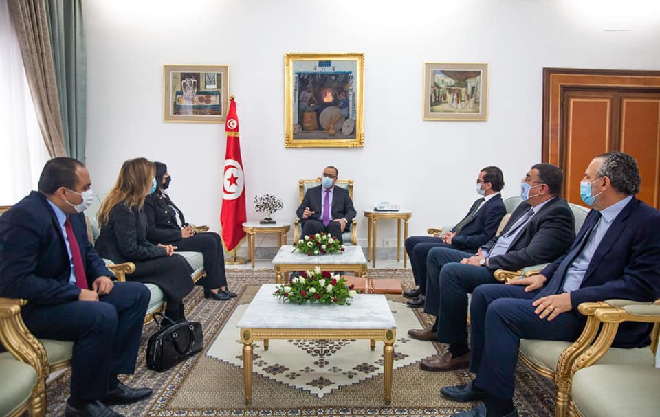 المشيشي يستقبل وفدا عن حزب قلب تونس