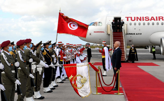 قيس سعيّد يصل تونس إثر زيارة رسمية إلى ليبيا (صور)