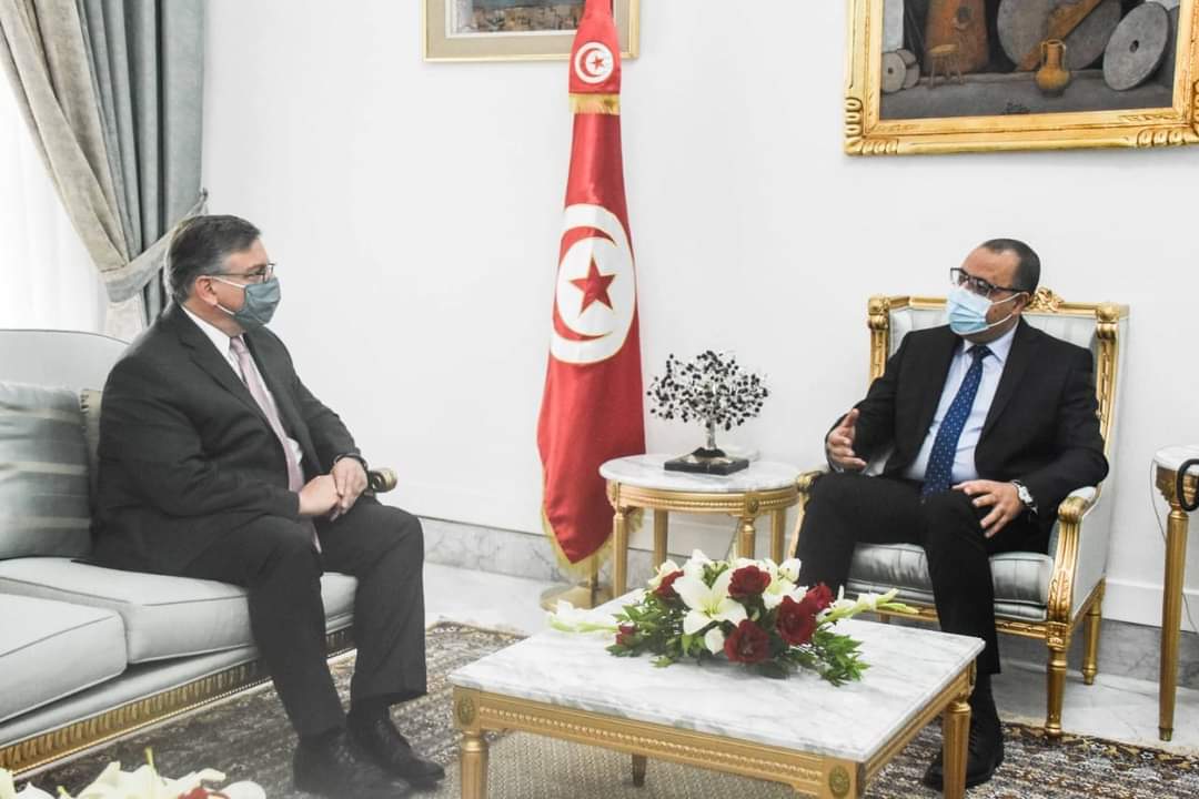 دعم تونس قبل المفاوضات مع صندوق النقد محور لقاء رئيس الحكومة بالسفير الأمريكي
