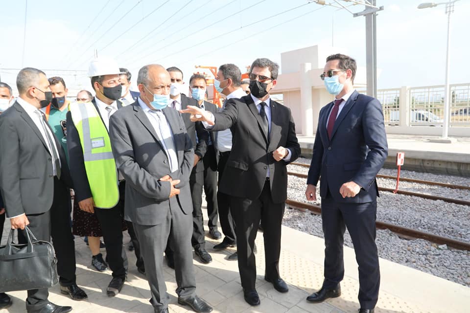 وزير النقل ونظيره الفرنسي يزروان أشغال البنية التحتية والمنشآت التابعة للخط E