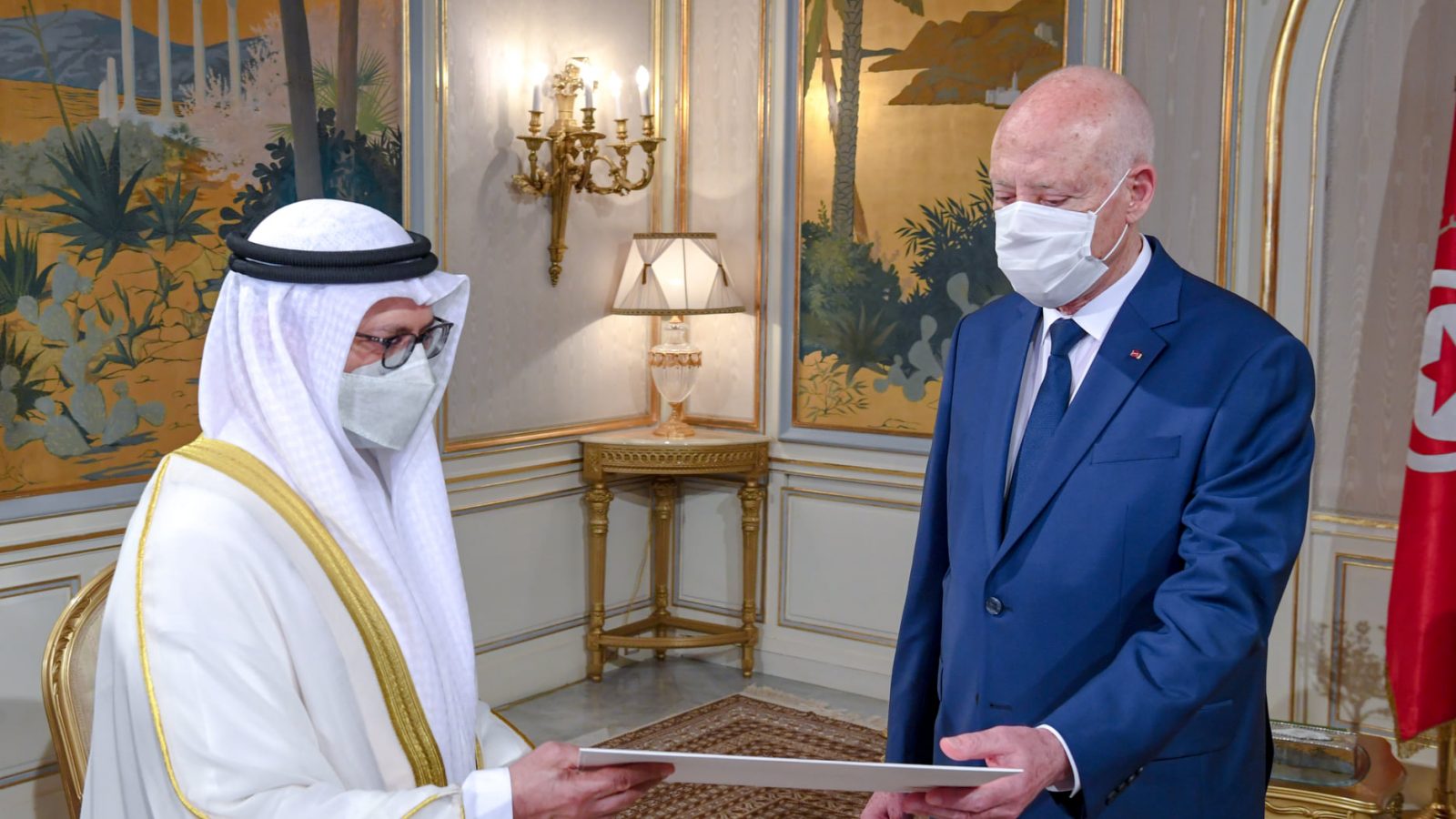 قيس سعيد يتسلم رسالة خطية من رئيس دولة الإمارات(فيديو)