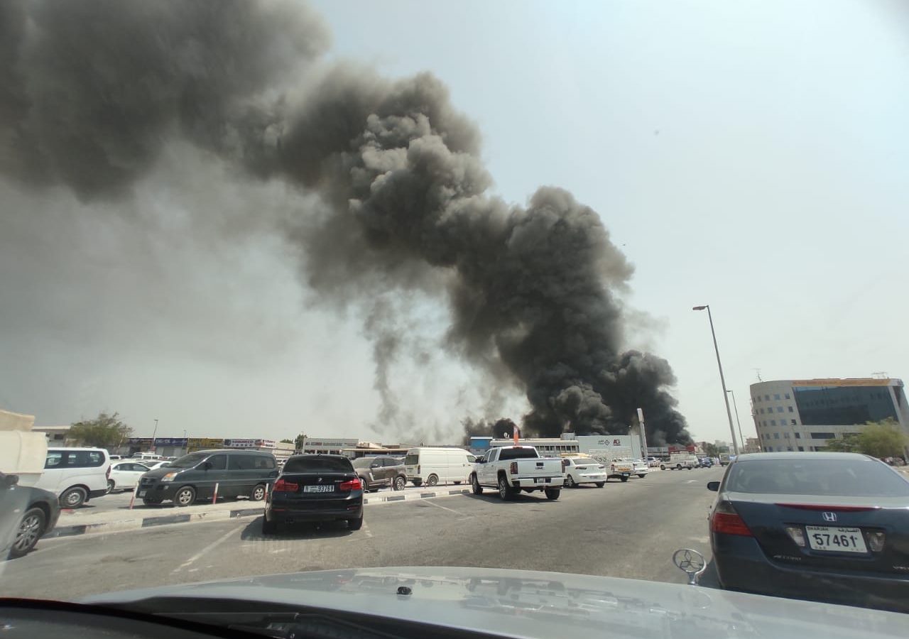 شاهد الفيديو/ حريق هائل وسط دبي