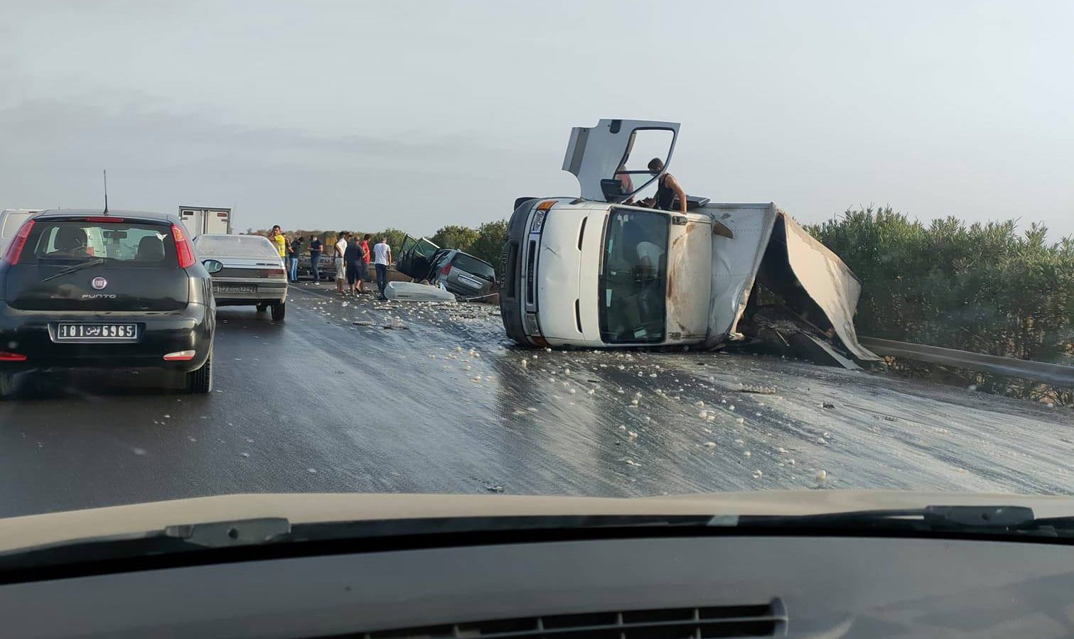 قرمبالية/ حادث مرور في الطريق السيارة الحمامات تونس