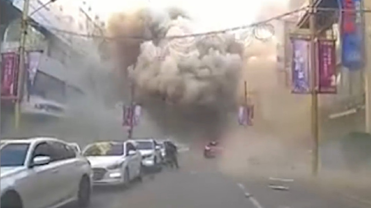 شاهد الفيديو/ لحظة انفجار في مطعم بالصين