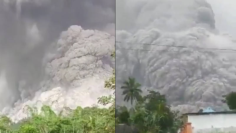شاهد الفيديو/ لحظات مرعبة لثوران بركان “سيميرو” في إندونيسيا وهلع السكان