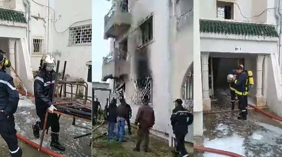 حريق في مبيت جامعي بالوردية (فيديو)