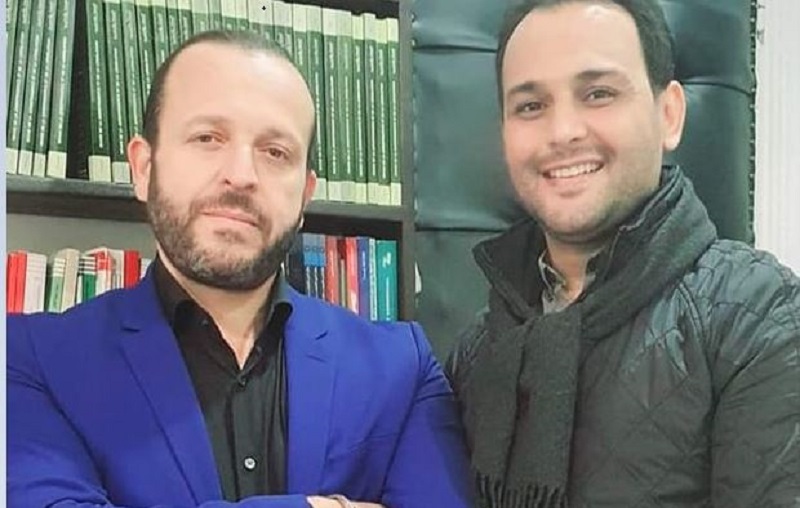 شاهد/ المحامي بن صالحة ينشر صورة له مع نور شيبة في مكتبه