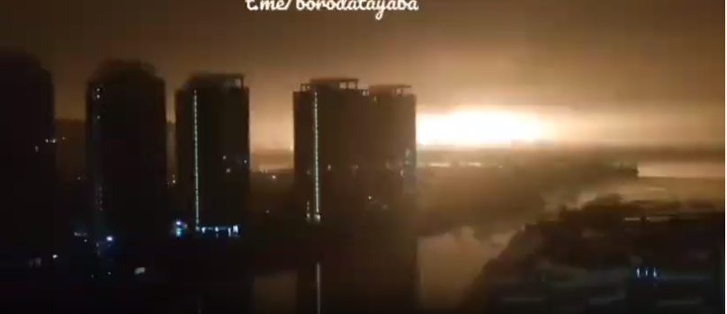 شاهد الفيديو/ انفجار بـ”كييف” يشبه الانفجارات النووية
