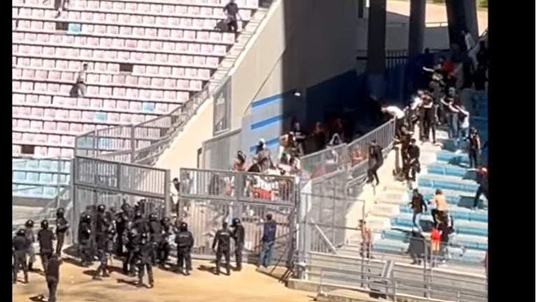 إصابة 6 أعوان أمن في أحداث شغب بملعب رادس (صور)