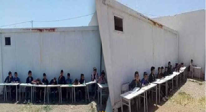 تدريس تلاميذ خارج القسم تحت أشعة الشمس.. وزير التربية يعلّق