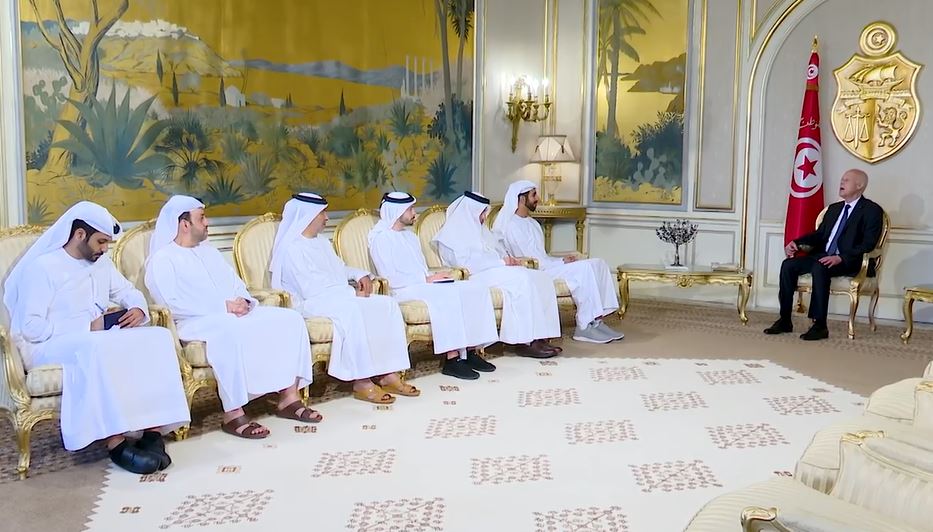 وفد رفيع في تونس/ الإمارات تساند الرئيس فيما يقوم به (فيديو)