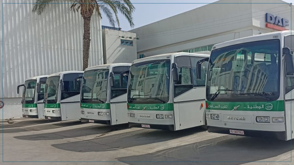 شركة النقل بين المدن تتسلم 5 حافلات جديدة