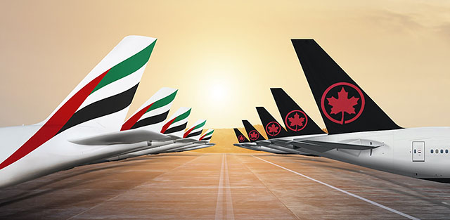 لمنح المسافرين تجربة سفر متميزة عبر شبكتي الناقلتين/ “طيران الإمارات” و”طيران كندا” يبرمان شراكة استراتيجية 