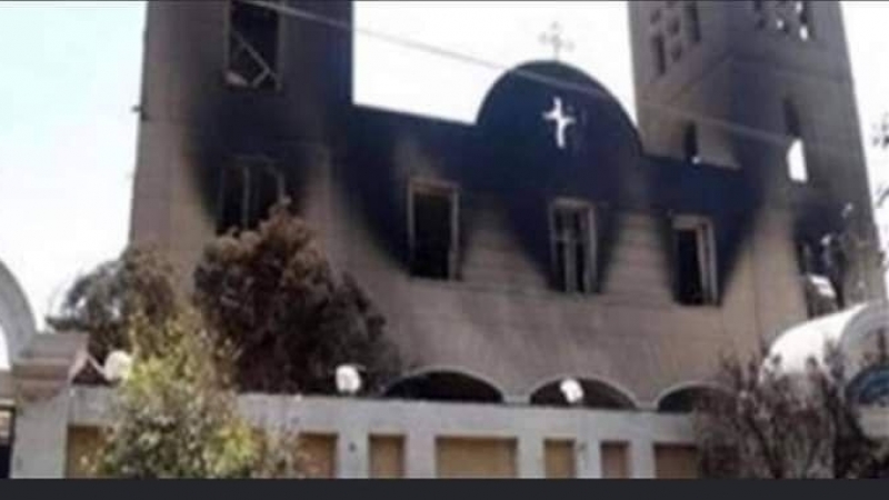 مصر/ الكشف عن حصيلة وأسباب حريق كنيسة “أبو سيفين”