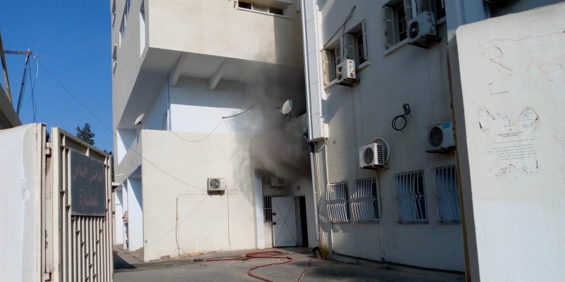 صفاقس/ حريق بالمستشفى الجامعي الحبيب بورقيبة (صور)