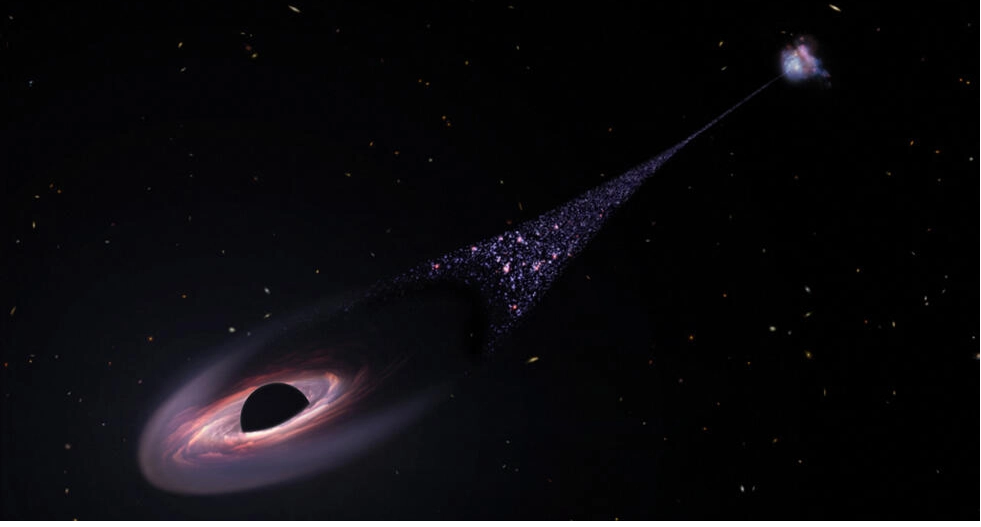 اكتشاف ثقب أسود ضخم يتحرك بسرعة قصوى