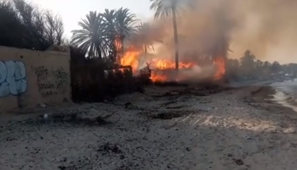 فيديو/ حريق يأتي على حديقة نزلين بسوسة