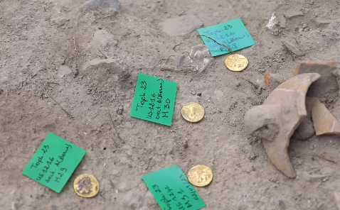 فيديو/ العثور على قطع نقدية ذهبية بمعبد بوني في قرطاج