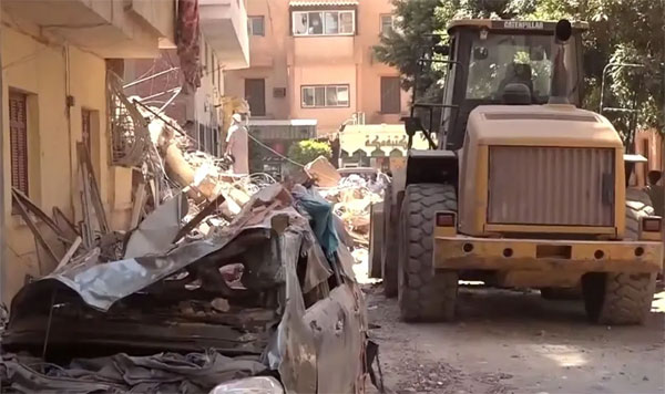 انهيار مبنى بالقاهرة