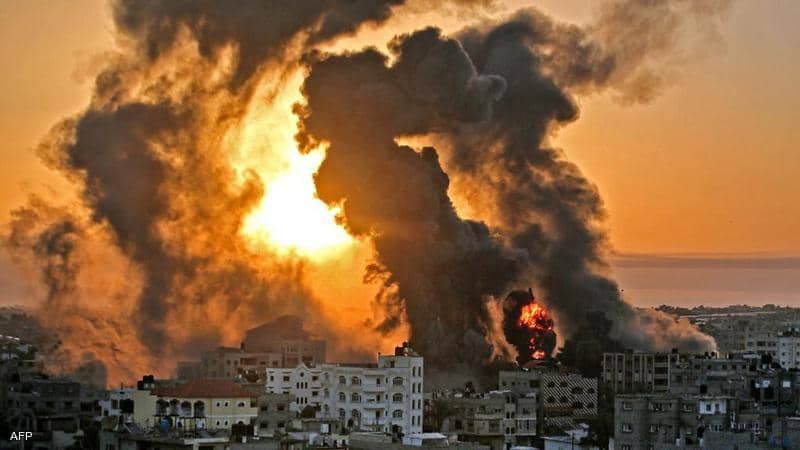 قصف عنيف اسرائيلي على غزة