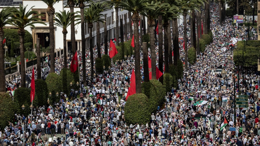 المغرب/ مسيرات حاشدة مساندة لفلسطين ورافضة للتطبيع