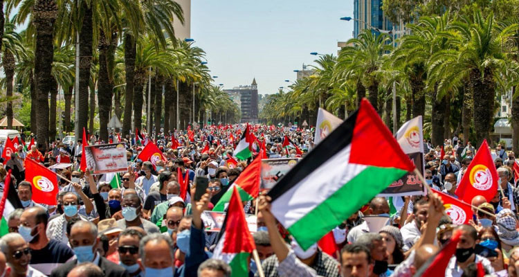 مسيرة للجنة دعم المقاومة في فلسطين