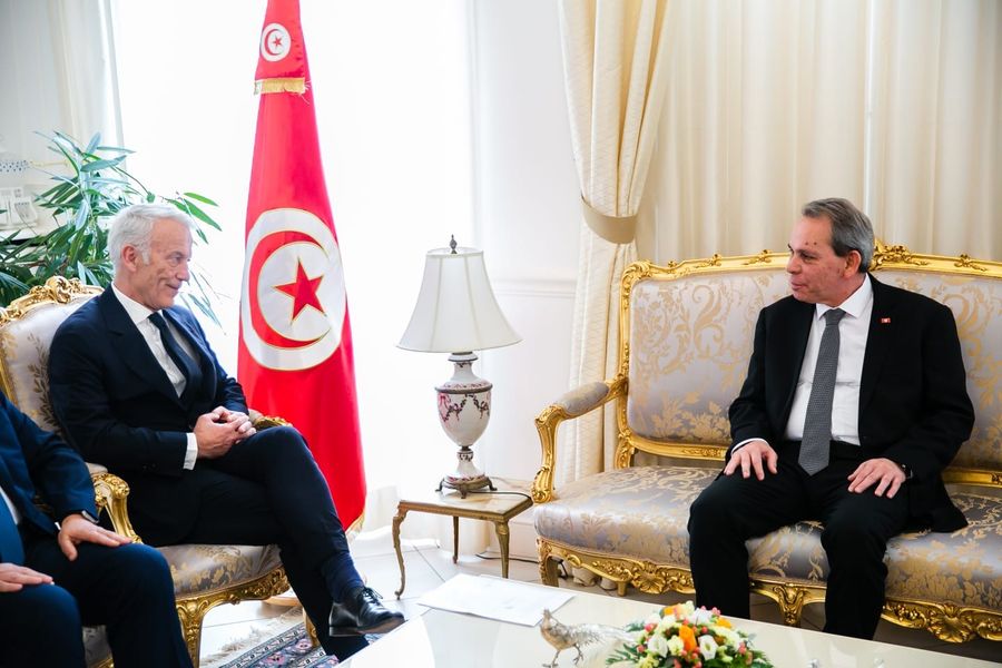 الحشاني يلتقي رئيس منظمة الأعراف الفرنسية (فيديو)