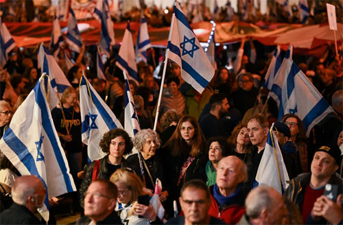 مظاهرات ضخمة في تل أبيب ضد حكومة نتنياهو