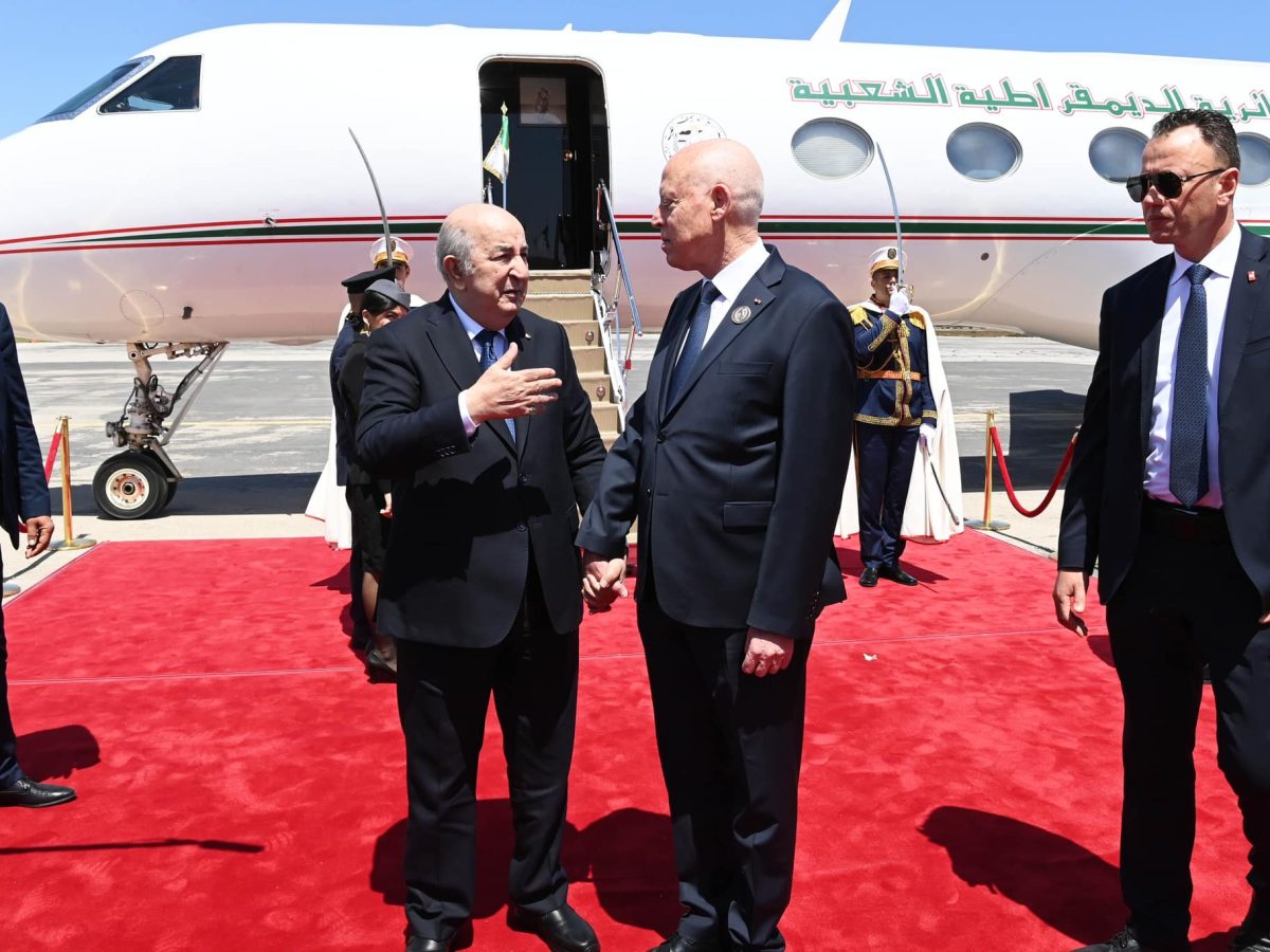 الرئاسة الجزائرية تنشر صورا لاستقبال سعيّد لتبون