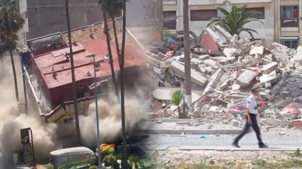فيديو مروع/ انهيار مبنى من 5 طوابق في المغرب